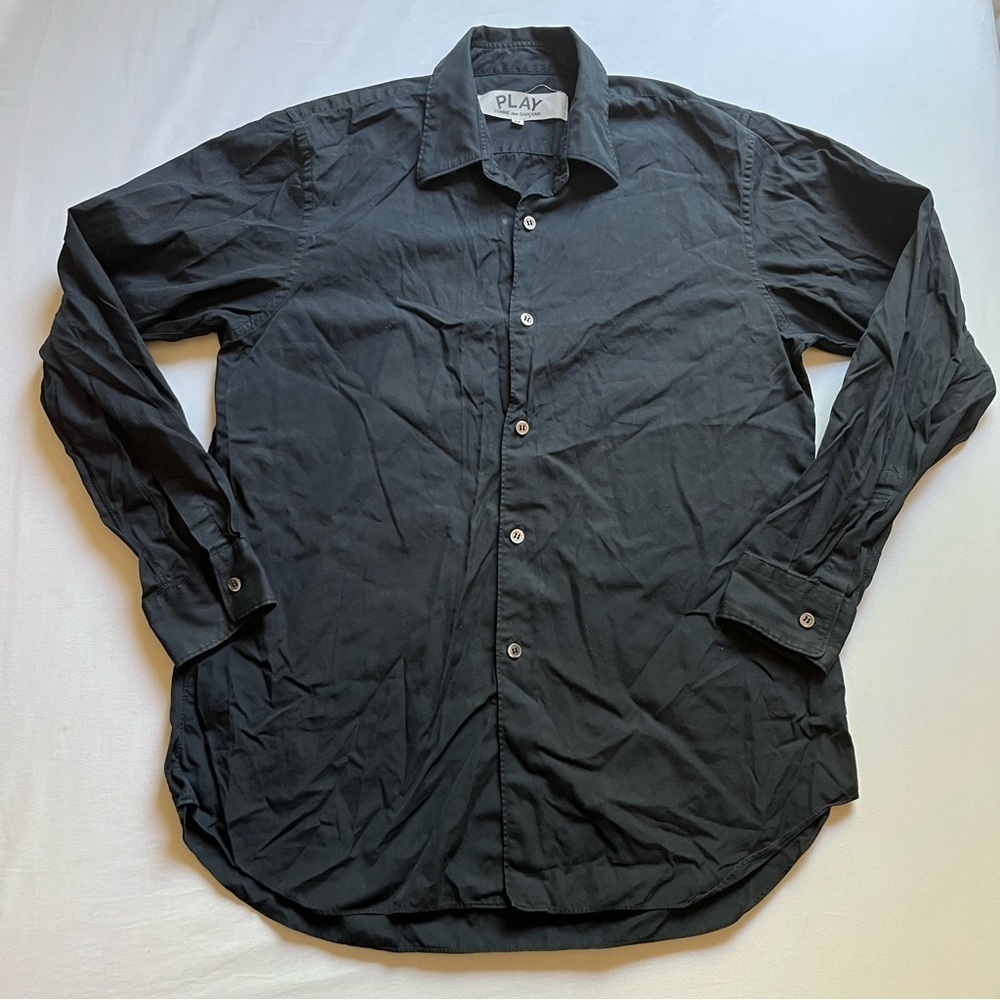 PLAY‎ COMME DES GARÇONS black button up long sleeve shirt